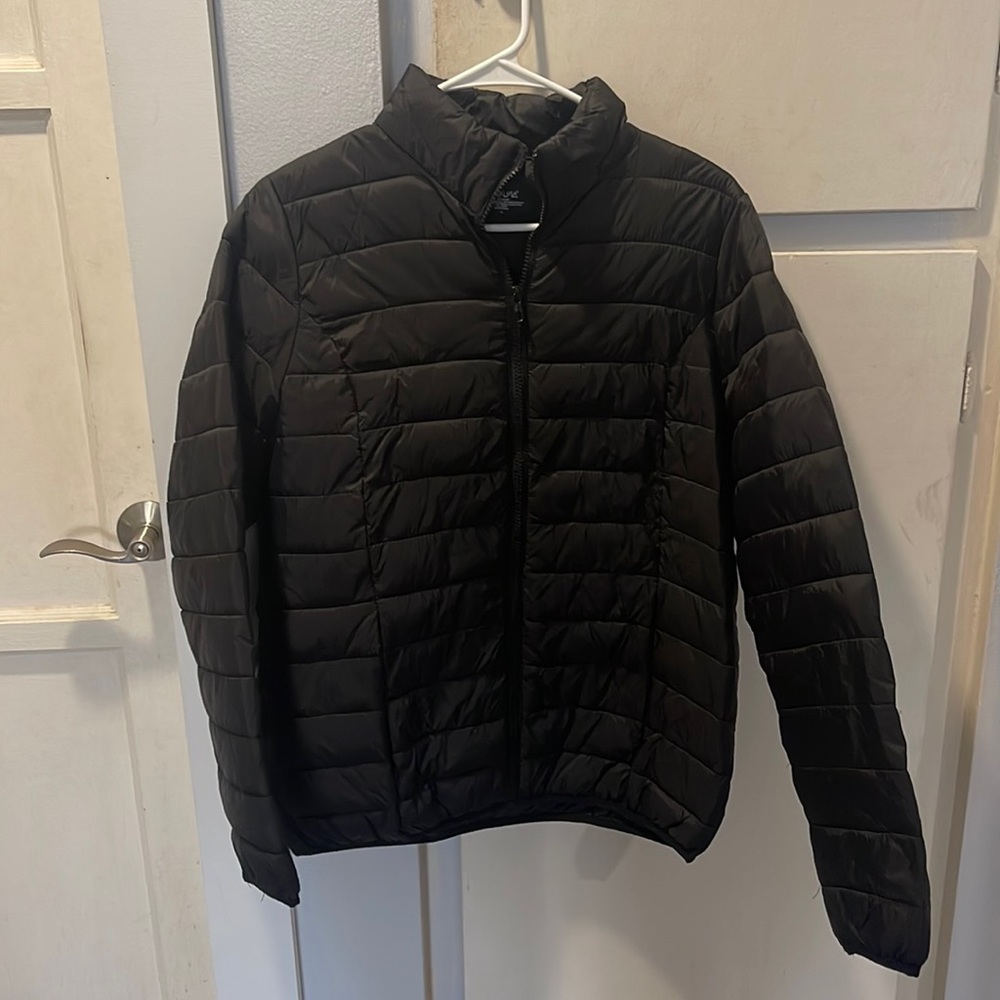 Black puffer jacket